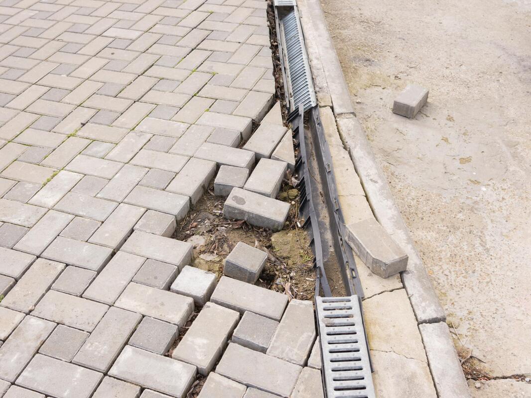 a damage exterior french drain