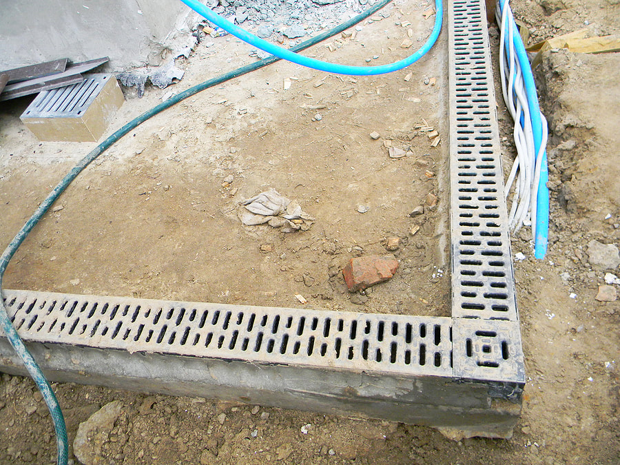 under construction drainage system